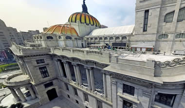 Recorrido virtual del Palacio de Bellas Artes aéreo
