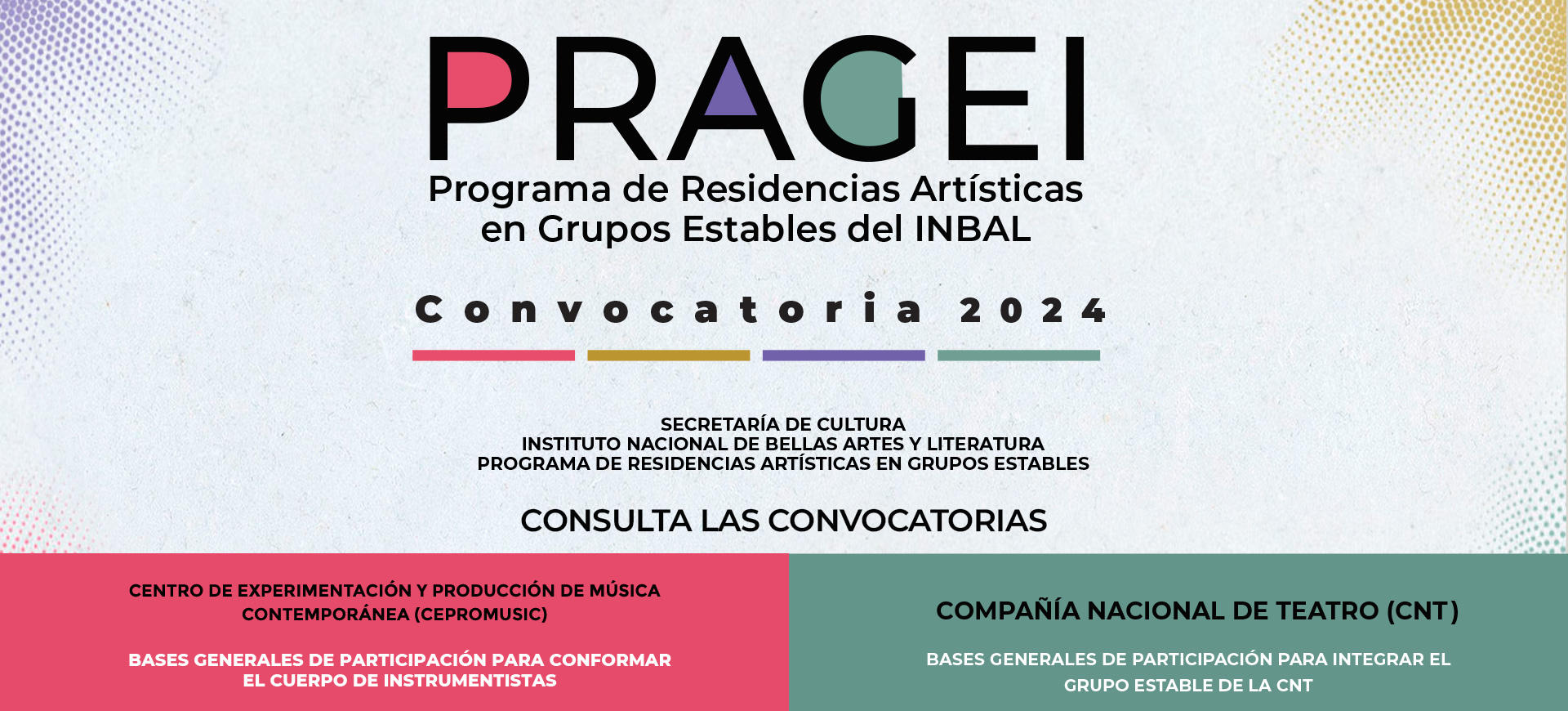 Convocatorias Progragama de Residencias Artísticas en Grupos Estables del INBAL