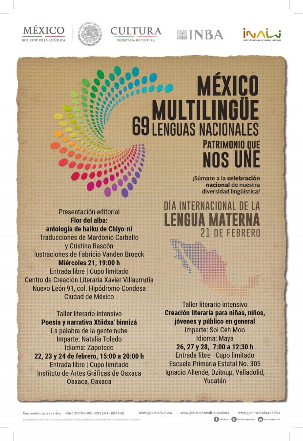 México Multilingüe 69 lenguas nacionales | Prensa INBA - Instituto ...
